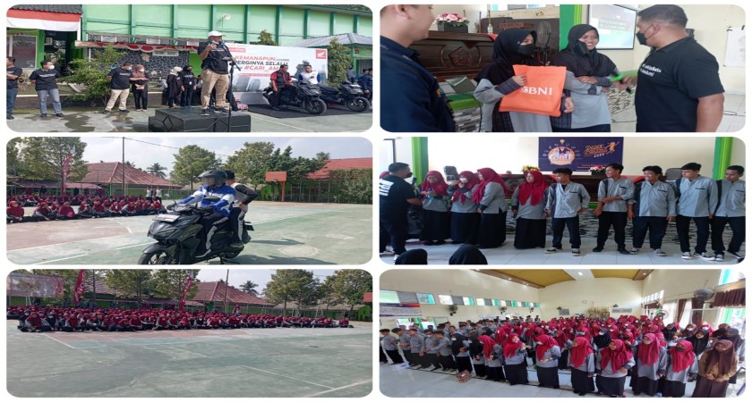 Siswa MAN 2 Bandar Lampung Ikuti Sosialisasi Tentang Sampah dan Safety Riding oleh Forum CSR Lampung