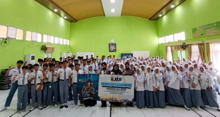 Polresta Perkuat Edukasi Krakatau 2026 di MAN 2 Bandar Lampung